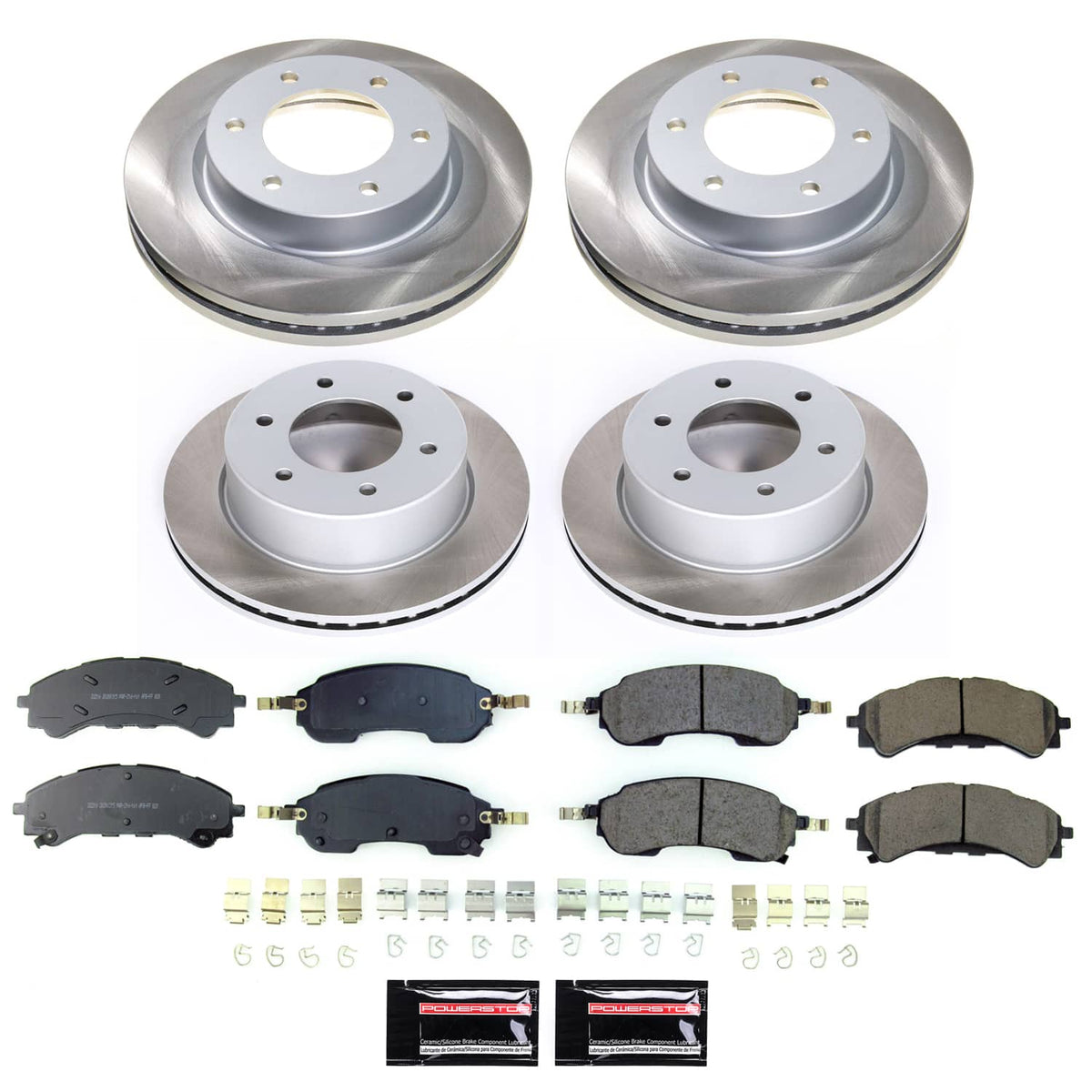 Power Stop 21-23 Ford Bronco Front and Rear Semi-Coated Rotor Kit
