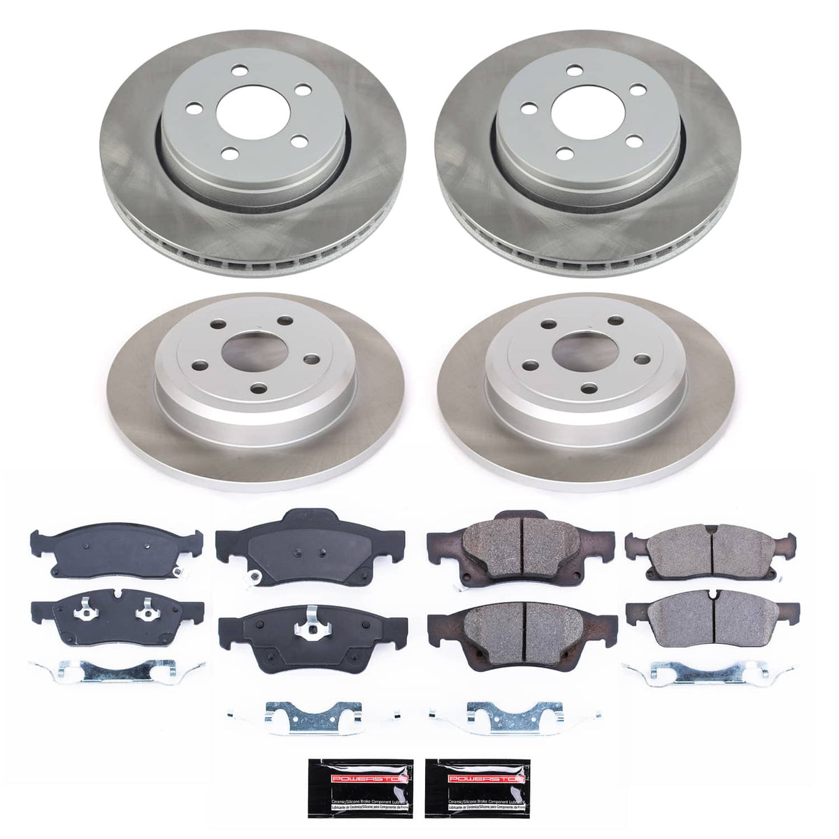 Power Stop 11-20 Dodge Durango Front and Rear Semi-Coated Rotor Kit