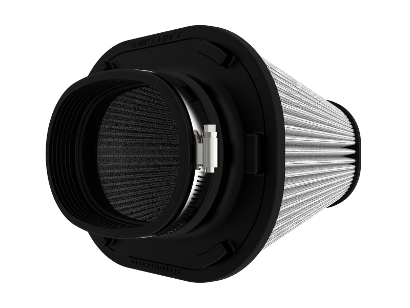 aFe Track Series Intake Pro DRY S Air Filter (6-1/8x4-1/8)IN F x(9-1/4x7-1/4)IN B x(6x4)IN Tx7-1/8IN