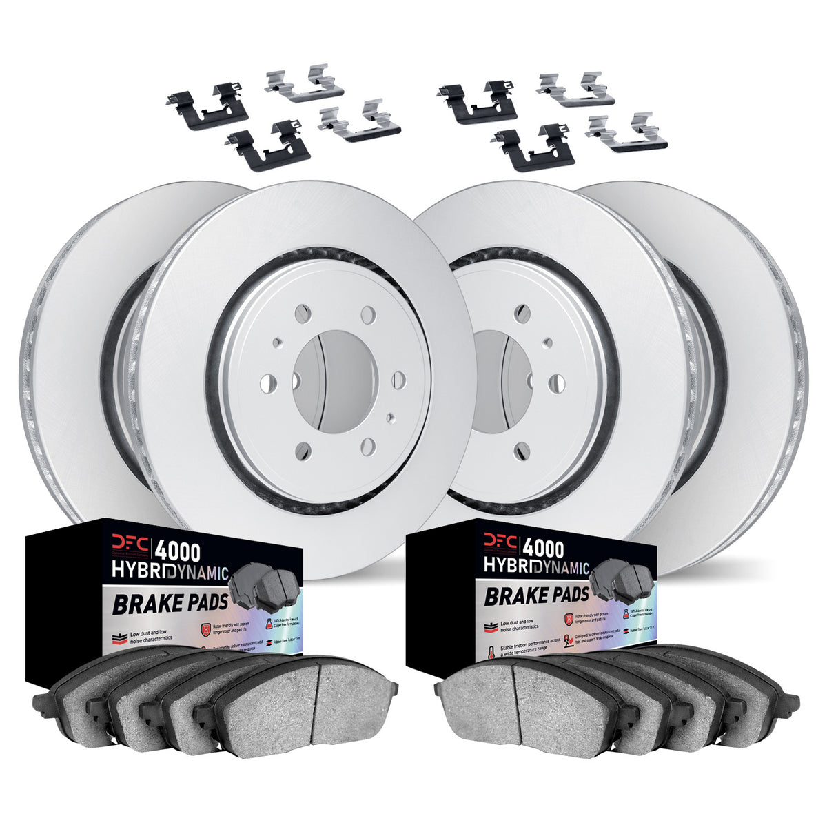 DFC 17-20 Buick Enclave Front & Rear Geospec Rotors w/4000 HybriDynamic Brake Pads w/Hardware