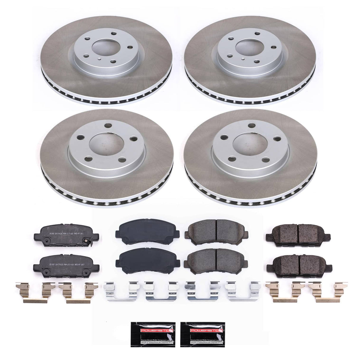 Power Stop 16-22 Nissan Maxima Front and Rear Semi-Coated Rotor Kit