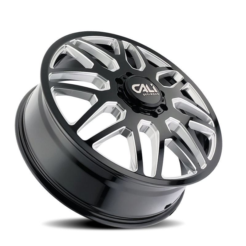 Cali Off-Road 9115D Invader Dually 22x8.25 / 8x165.1 BP / -232mm OS / 121.3mm Hub Gls Blk Mill Wheel