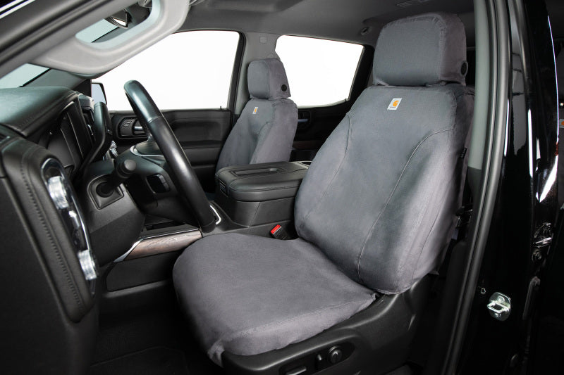 Covercraft 2024+ Ford Ranger SuperCrew Carhartt SeatSaver Custom Front Row Seat Covers - Gravel