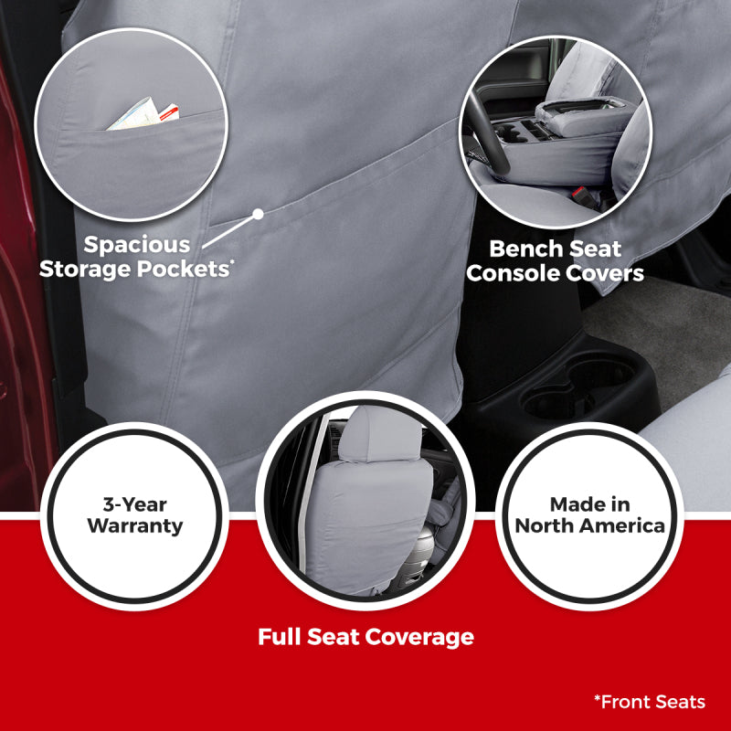 Covercraft 15-26 Ford Transit Polycotton SeatSaver Custom Third Row Seat Covers-Tan