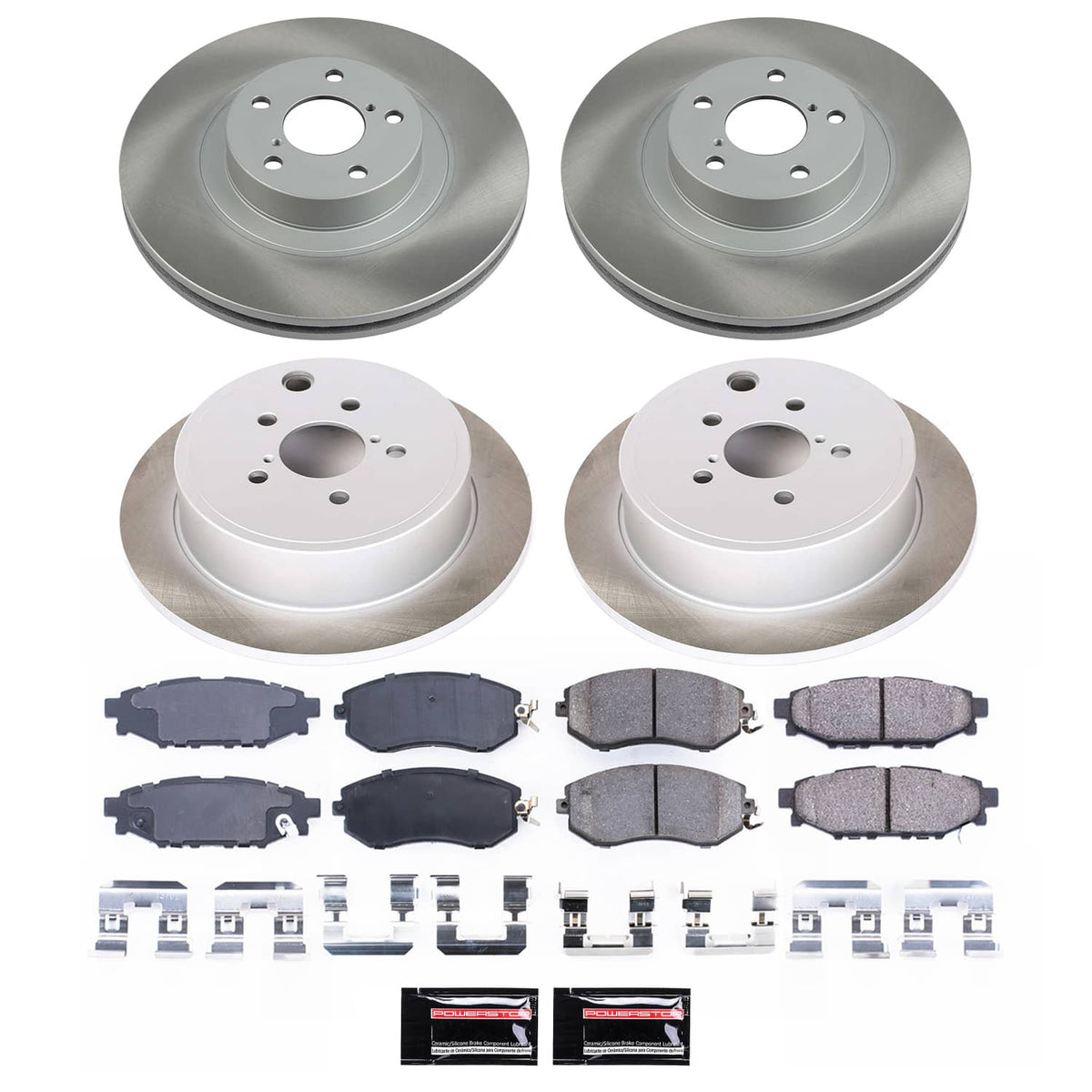 Power Stop 11-13 Subaru Forester Front and Rear Semi-Coated Rotor Kit