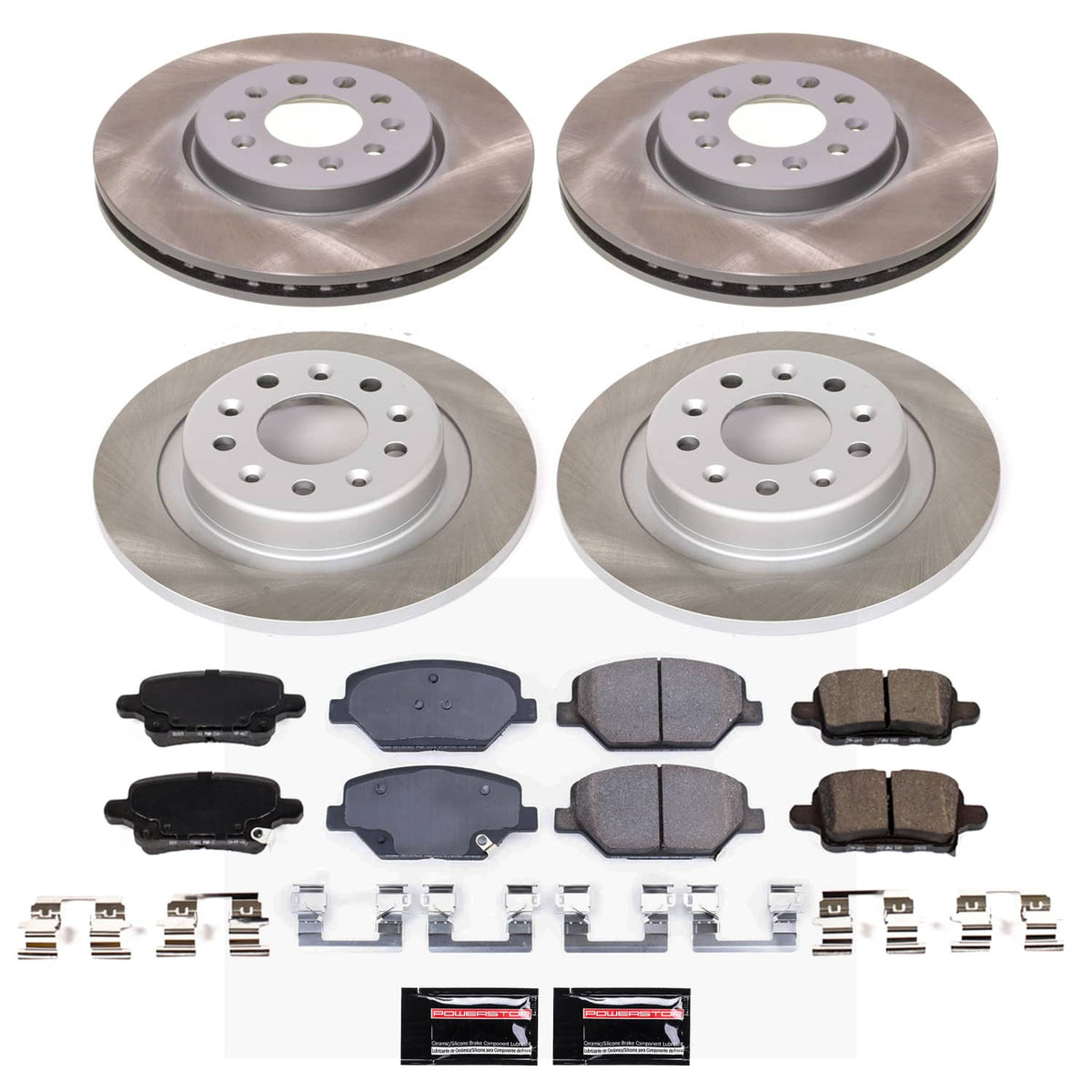 Power Stop 2019 Buick LaCrosse Front and Rear Semi-Coated Rotor Kit