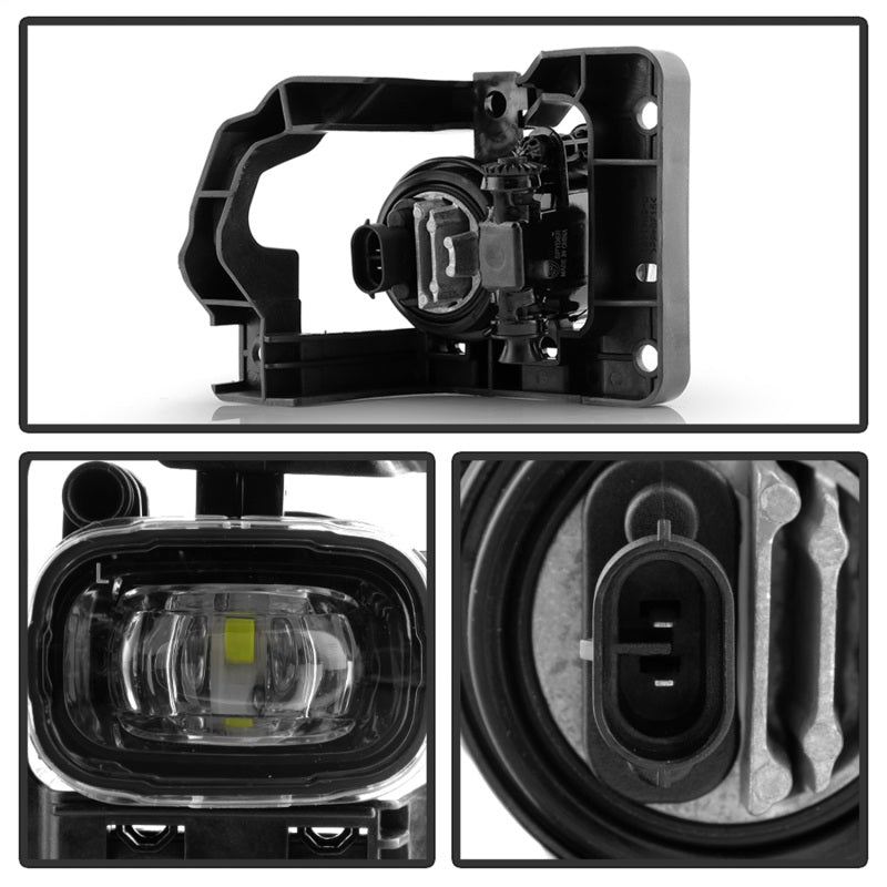 Spyder 21-23 GMC Yukon (Excl AT4) OEM Full LED Fog Lights w/Switch - Clear (FL-GY21-LED-C)