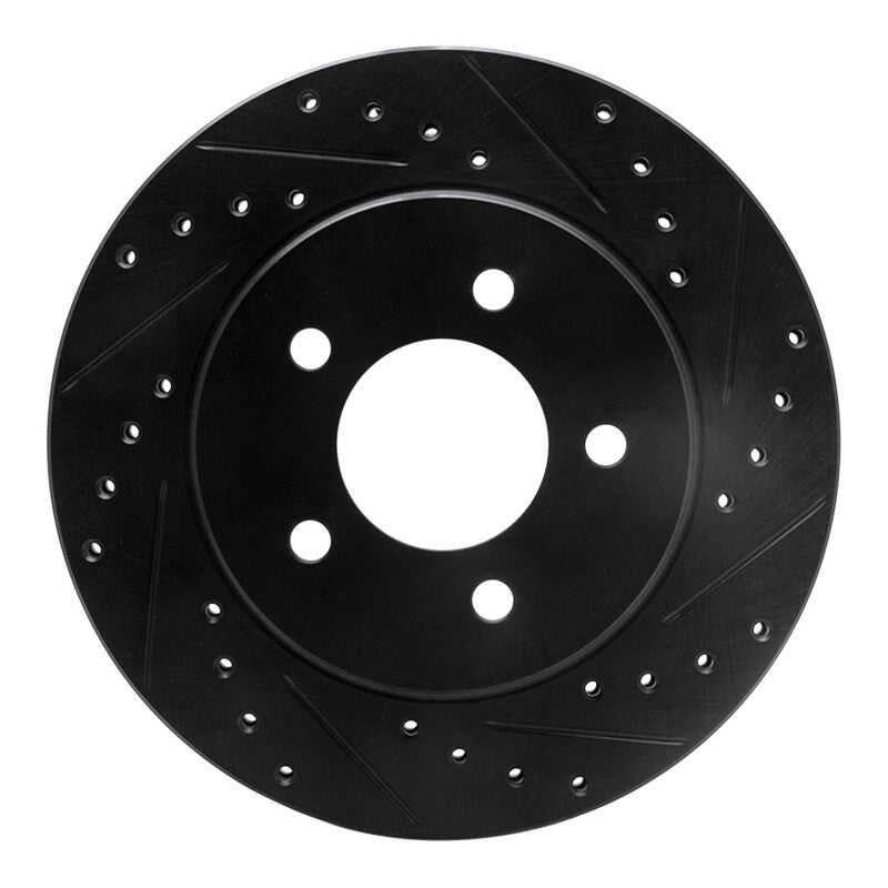 R1 91-02 Chrysler Grand Voyager Front Right Drilled & Slotted Black Brake Rotor