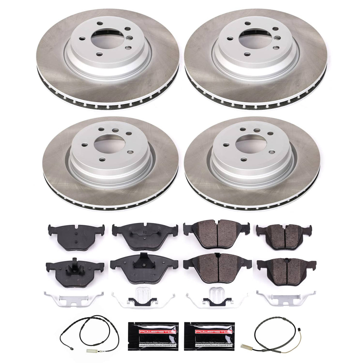 Power Stop 13-15 BMW X1 Front and Rear Semi-Coated Rotor Kit