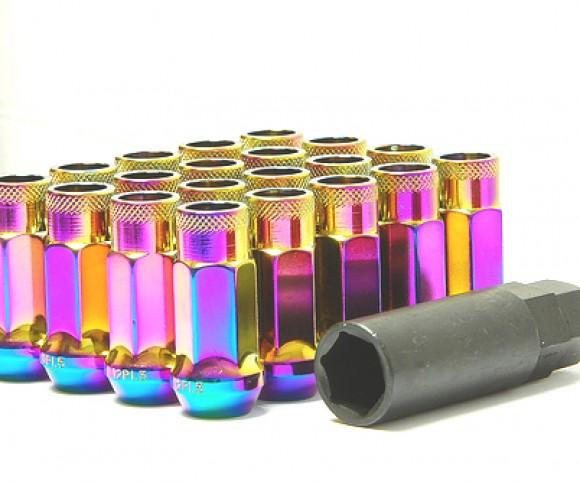 Wheel Mate Muteki SR48 Open End Locking Lug Nut Set of 4 - Pink 12x1.50 48mm