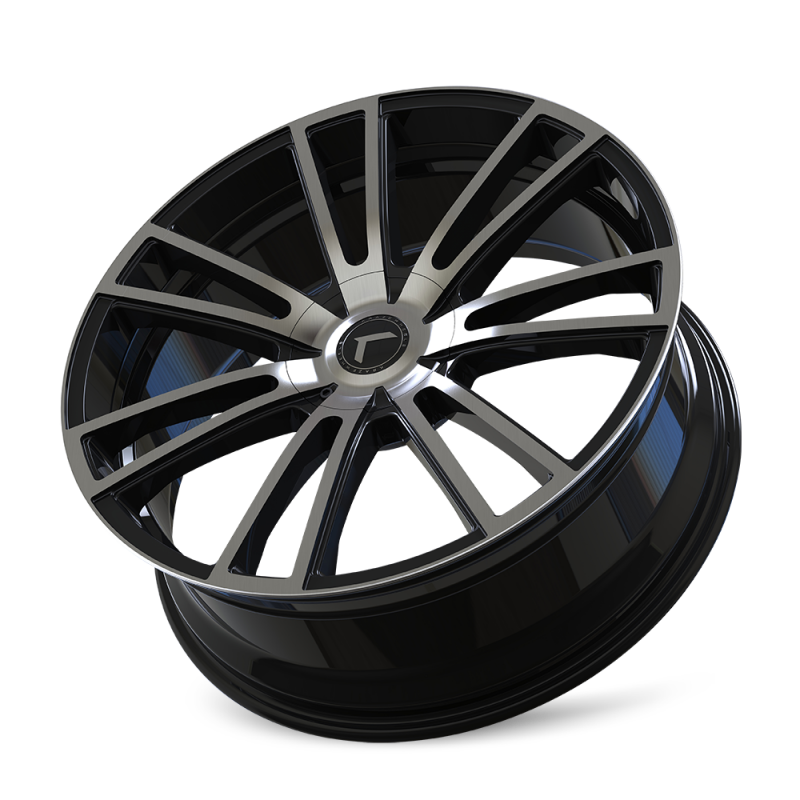 Kraze KR183 Spectra 22x8.5 / 5x110/127 BP / 38mm Offset / 72.62mm Hub Gloss Black Machined Wheel