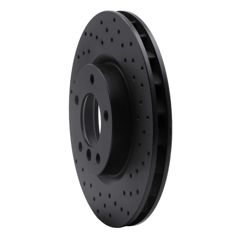 R1 95-02 BMW M3 Left Front Drilled Black Brake Rotor