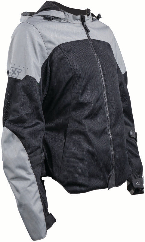 Speed and Strength Starstruck Mesh Jacket Grey/Black Womens - XL