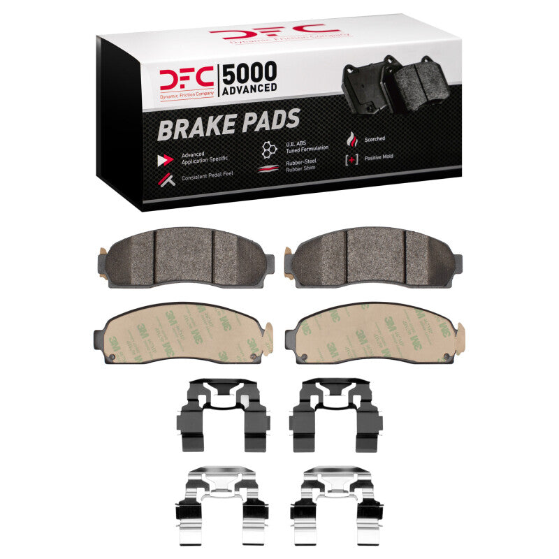 DFC 01-02 Ford Explorer Sport Front 5000 Advanced Semi Metallic Brake Pads and Hardware Kit