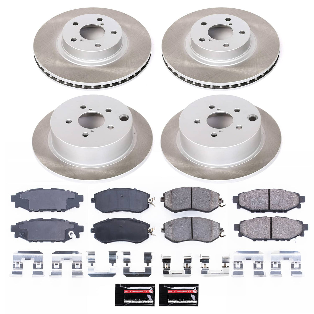 Power Stop 12-16 Subaru Impreza Front and Rear Semi-Coated Rotor Kit