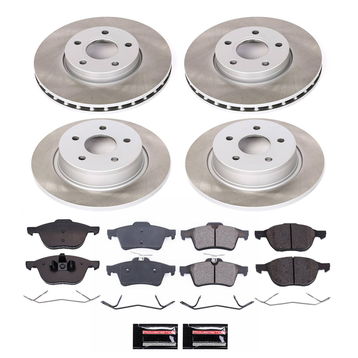 Power Stop 13-18 Ford C-Max Front and Rear Semi-Coated Rotor Kit