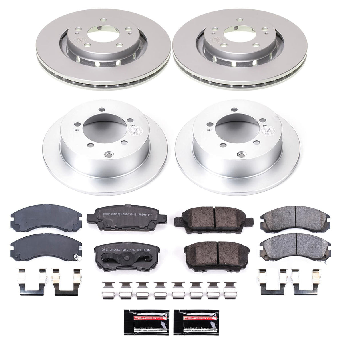 Power Stop 05-06 Mitsubishi Outlander Front and Rear Z17 Coated Brake Kit