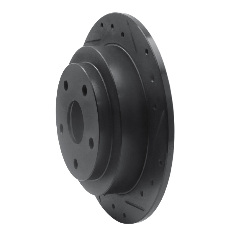 R1 92-97 Subaru SVX Rear Right Drilled & Slotted Black Brake Rotor