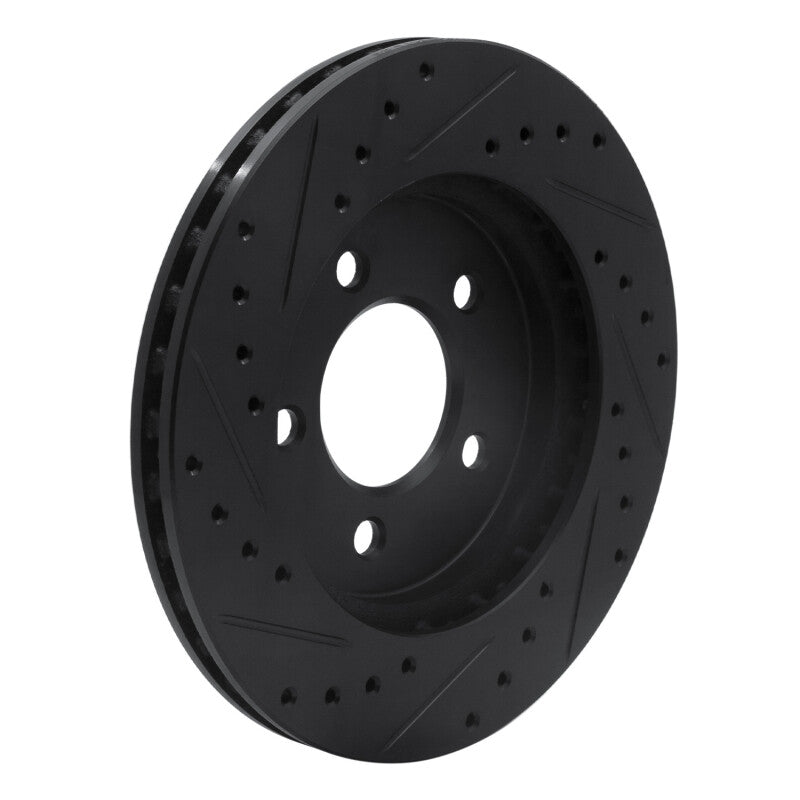 R1 91-02 Chrysler Grand Voyager Front Right Drilled & Slotted Black Brake Rotor