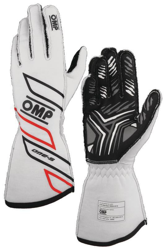 OMP ONE-S GLOVES my2025 FIA 8856-2018 NAVY BLUE / FLUO ORANGE SZ XS