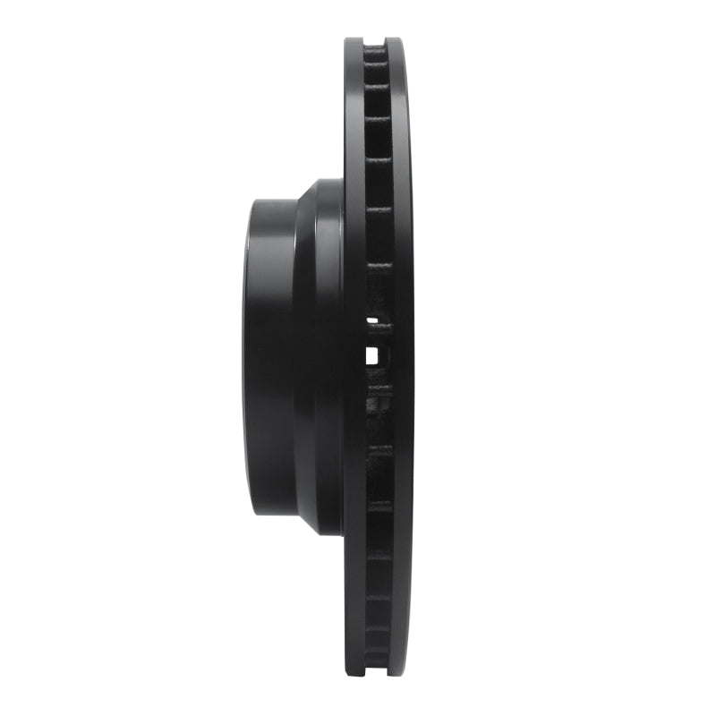 R1 02-08 BMW 760LI Front Right Drilled & Slotted Black Brake Rotor