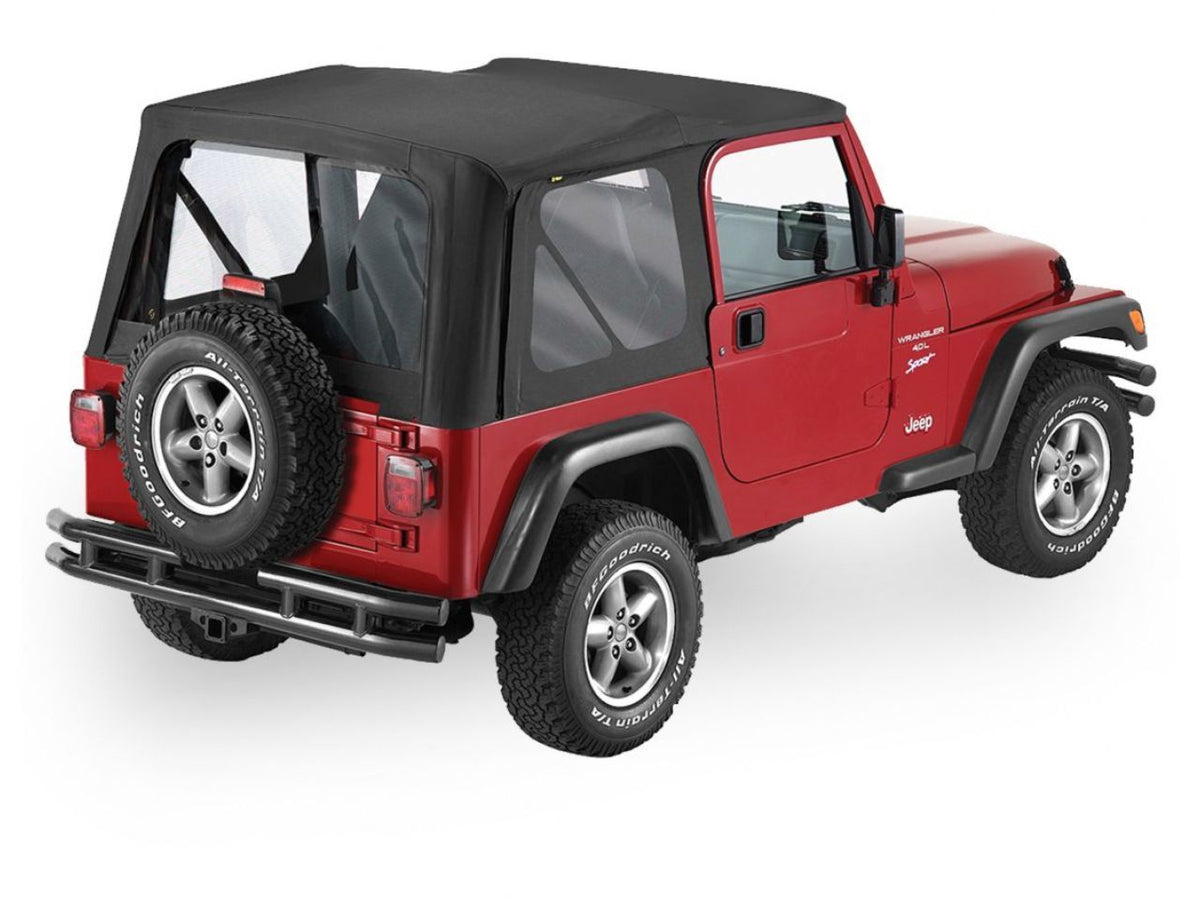 Bestop 97-06 Wrangler TJ Exc Replay OEM Rep Top (Blk Denim Clear Windows No Upper Door Skins)