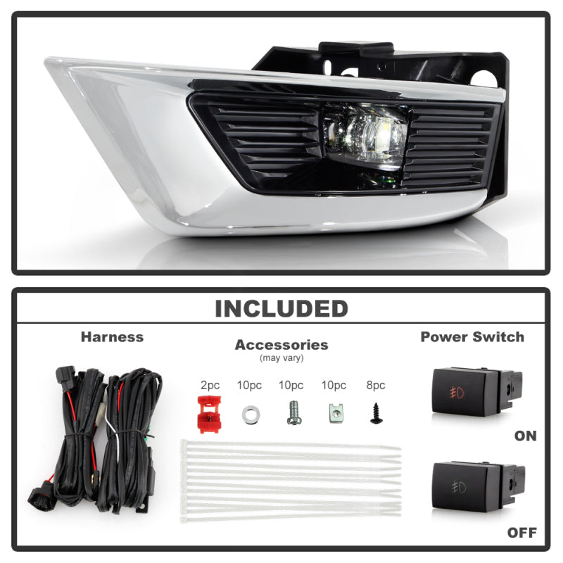 Spyder 21-23 Nissan Armada Full LED OEM Fog Lights w/Switch (FL-NARM2021-LED-C)