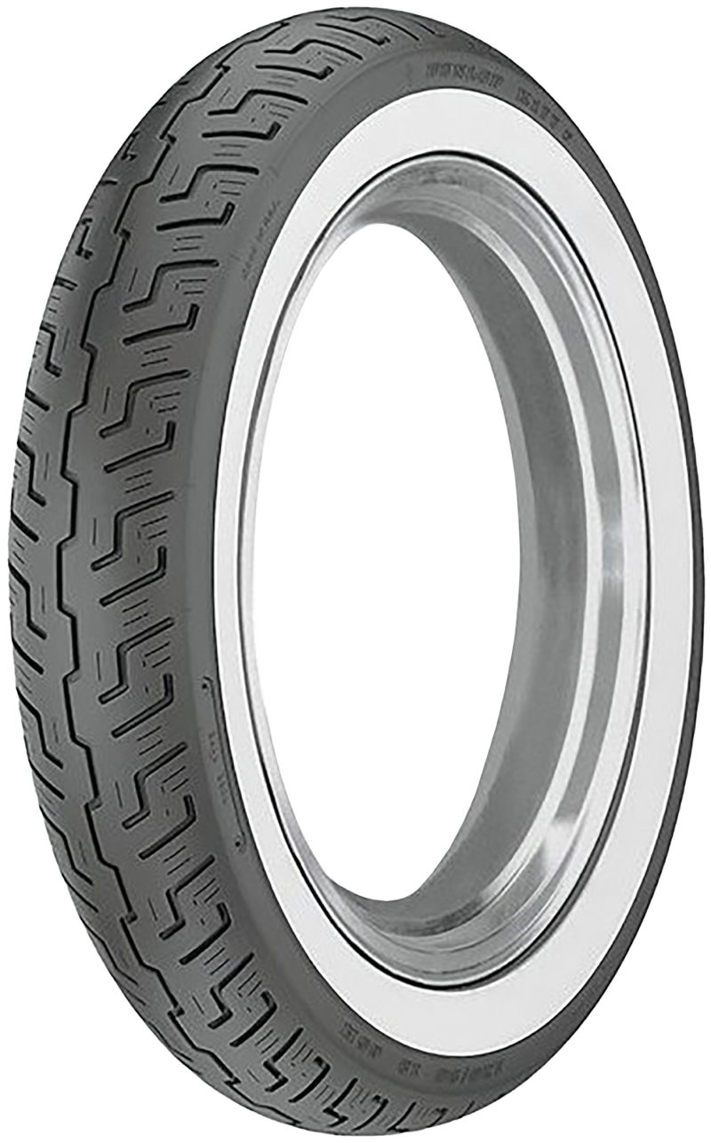 Dunlop K177 Front Tire - 120/90-18 M/C 65H TL - Wide Whitewall