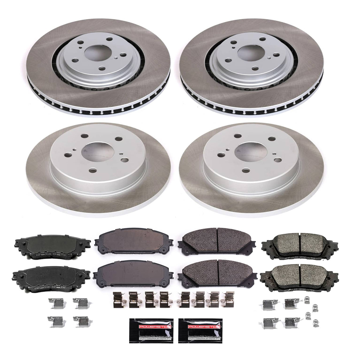 Power Stop 15-17 Lexus NX0t Front and Rear Semi-Coated Rotor Kit