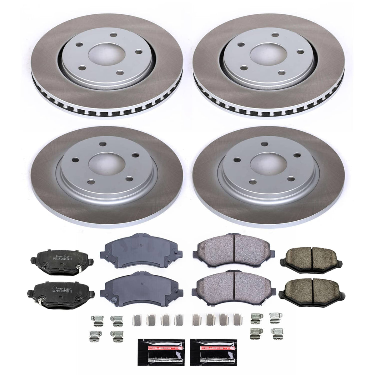 Power Stop 12-16 Chrysler Town & Country Front and Rear Semi-Coated Rotor Kit