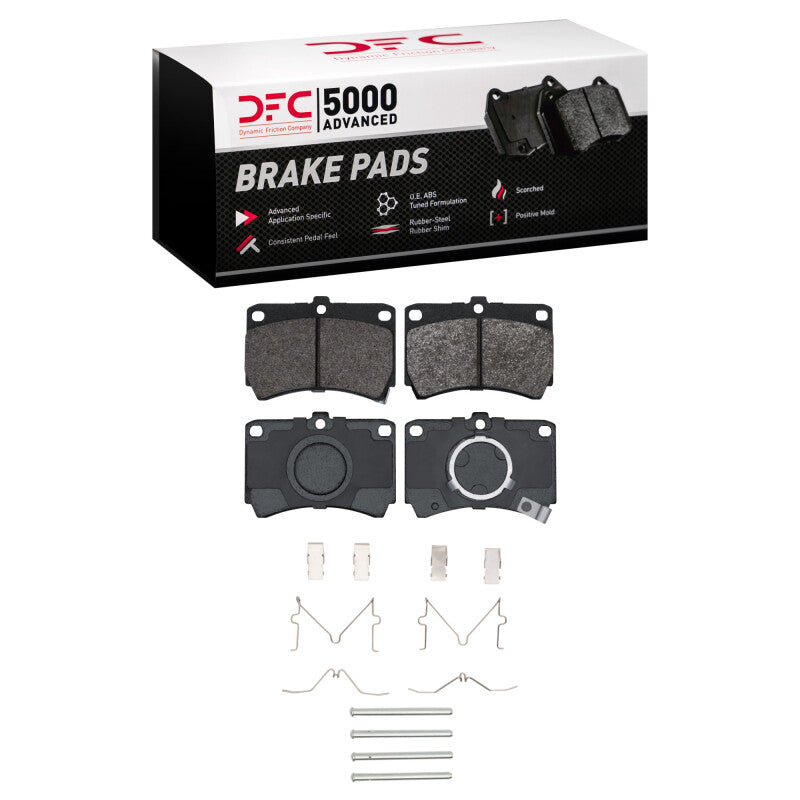 DFC 86-94 Mazda 323 Front 5000 Advanced Semi Metallic Brake Pads and Hardware Kit