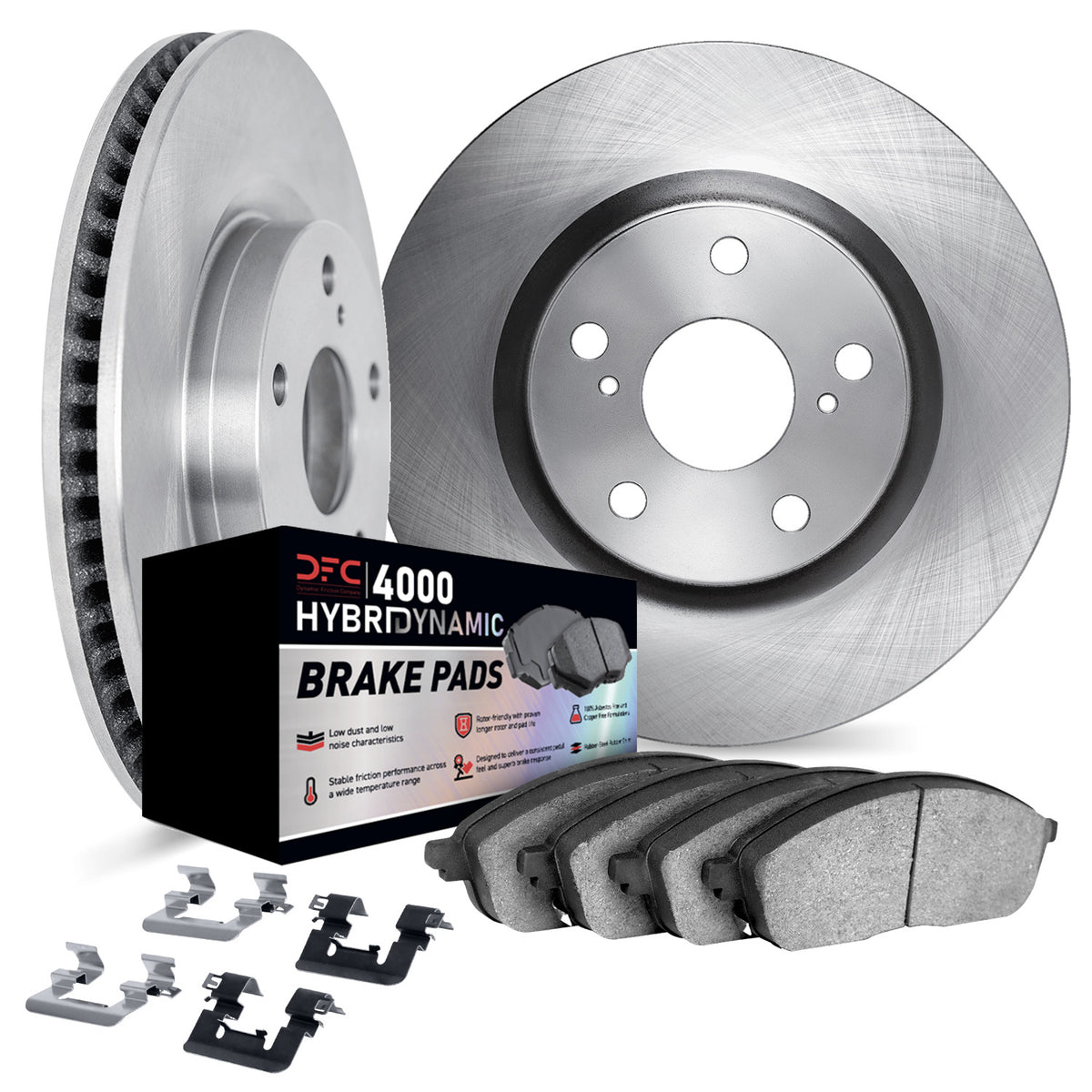 DFC 04-08 Chevrolet Zafira Front Rotors w/4000 HybriDynamic Brake Pads w/Hardware