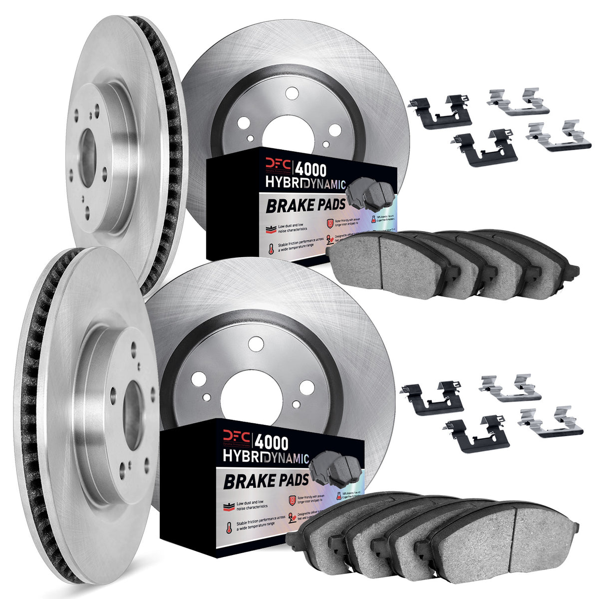 DFC 17-25 Alfa Romeo Giulia Front & Rear Rotors w/4000 HybriDynamic Brake Pads w/Hardware