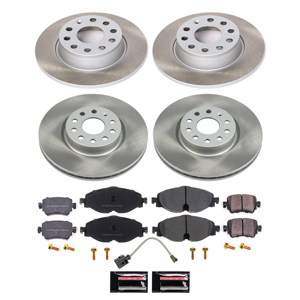 Power Stop 15-18 Volkswagen GTI Front and Rear Semi-Coated Rotor Kit