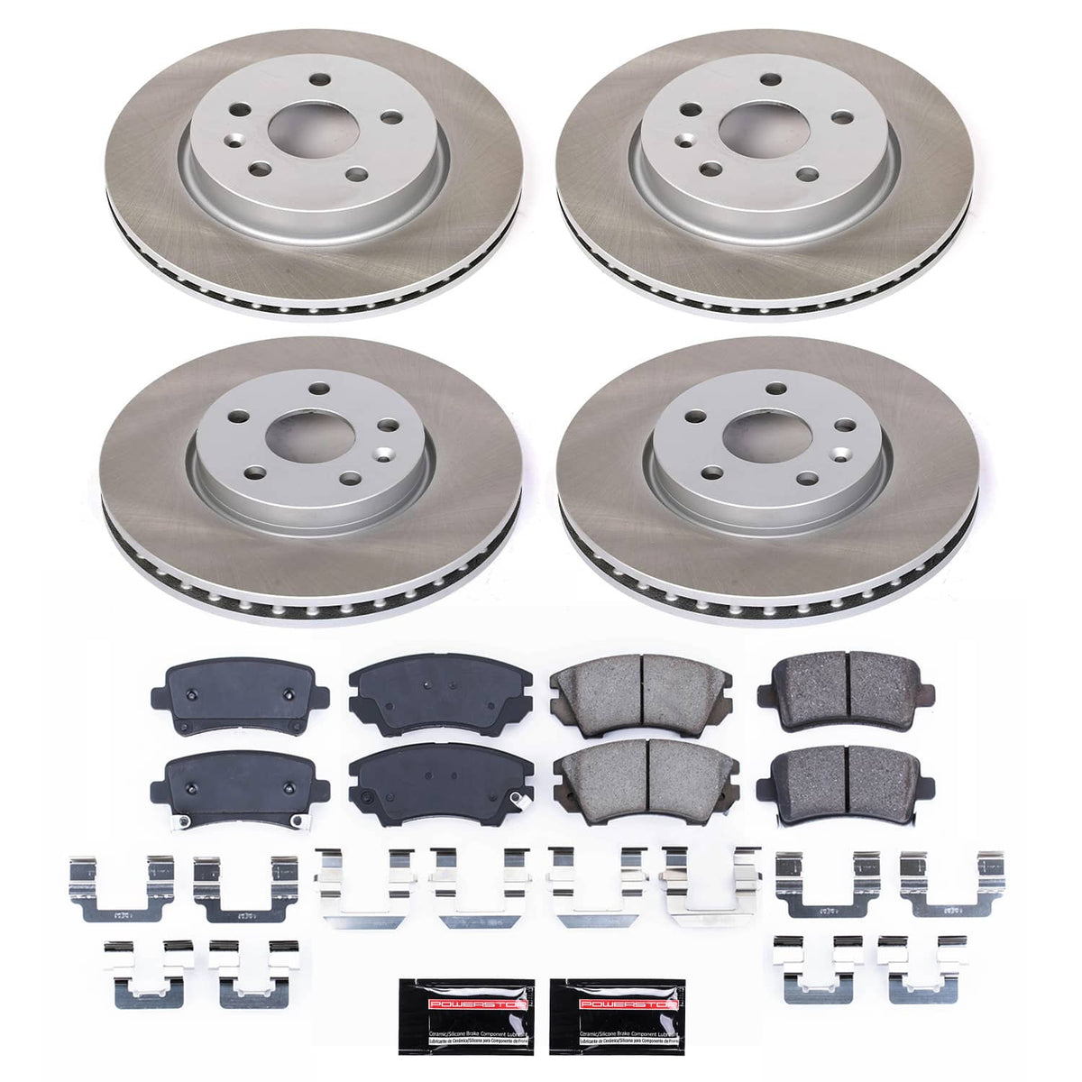 Power Stop 10-11 Saab 9-5 Front and Rear Semi-Coated Rotor Kit