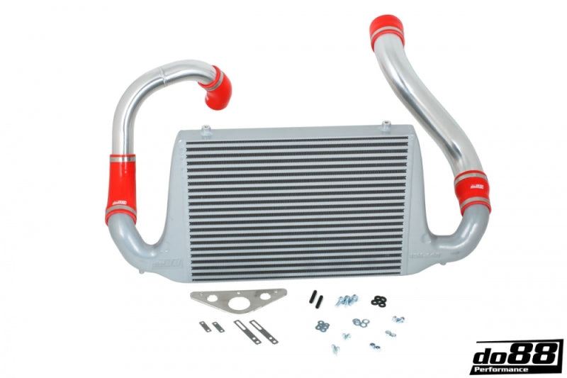 do88 87-93 SAAB 900 Turbo BigPack Front Mount Intercooler Kit w/Red Hoses
