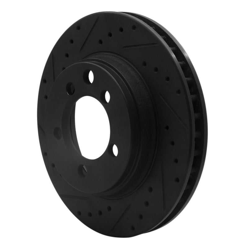 R1 74-81 Dodge Ramcharger 4WD Front Left Drilled & Slotted Black Brake Rotor