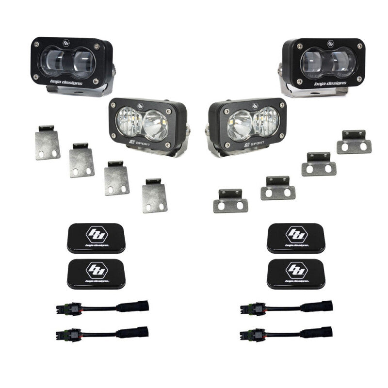 Baja Designs 21+ Ford Raptor/22+ Bronco S2 SAE Pro Fog Pocket Light Kit