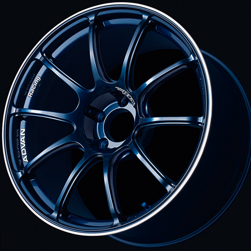 Advan RZII 17x7.5 / +35 Offset / 4x98 / 65mm Bore / Racing Indigo Blue and Ring