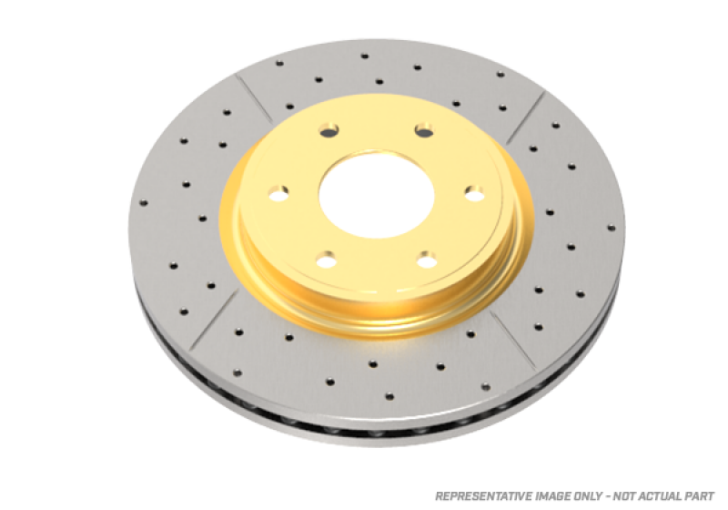 DBA 04-13 Mazda 3 2.0L Front Street Series Drilled & Slotted Rotor w/Gold Hat