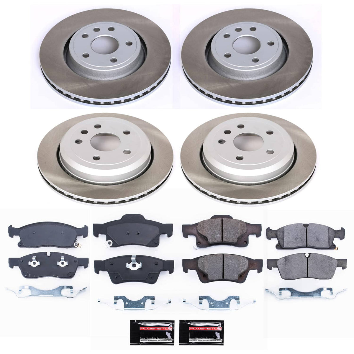 Power Stop 21-23 Dodge Durango Front and Rear Semi-Coated Rotor Kit