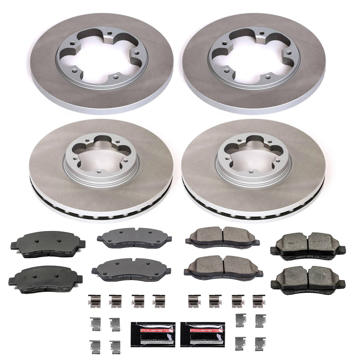 Power Stop 15-19 Ford Transit-150 Front and Rear Semi-Coated Rotor Kit