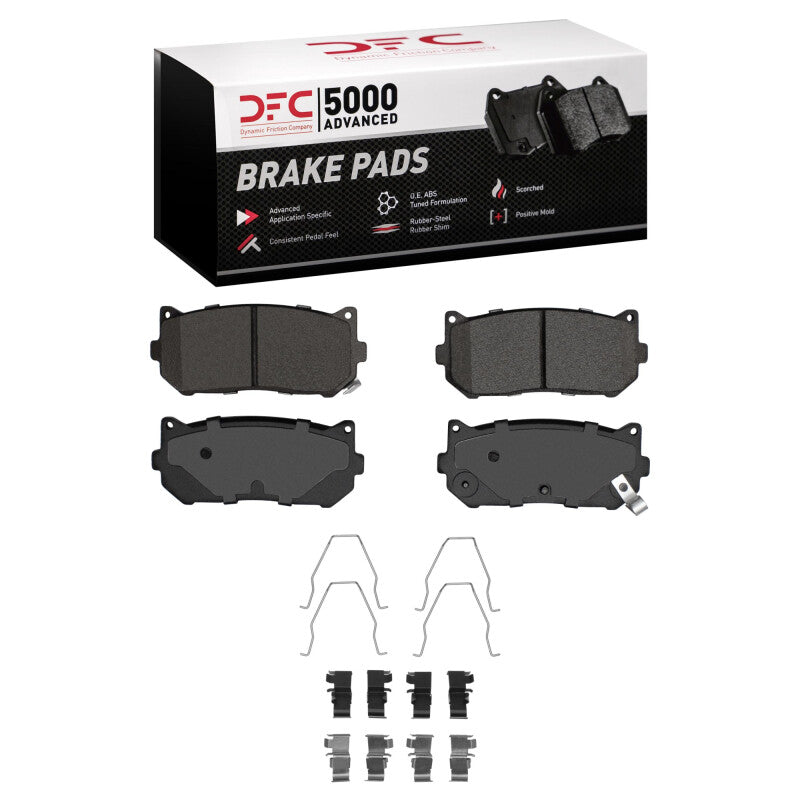 DFC 98-03 Kia Sephia Rear 5000 Advanced Ceramic Brake Pads and Hardware Kit