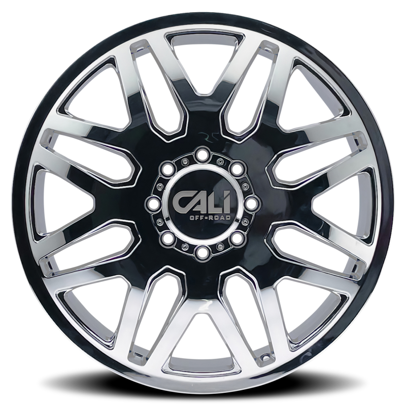 Cali Off-Road 9115D Invader Dually 24x8.25 / 8x200 BP / -232mm Offset / 142mm Hub Chrome Wheel