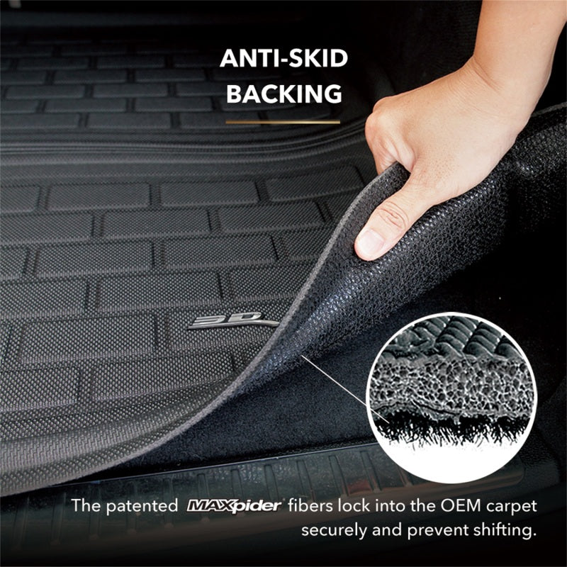 3D MAXpider 11-23 Dodge Challenger Kagu Black Cross Fold Cargo Liner