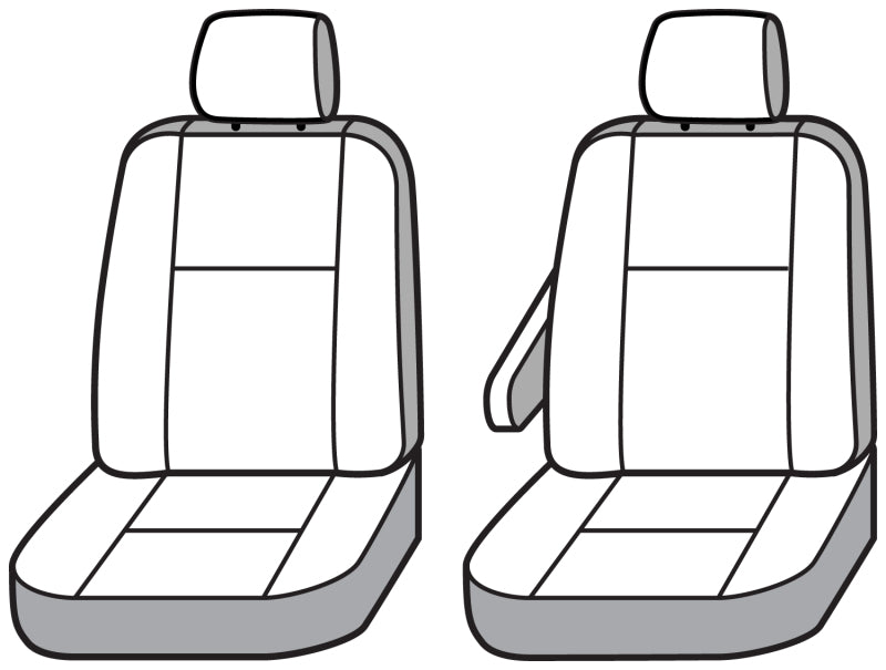Covercraft 15-18 Nissan NV200 Polycotton SeatSaver Custom Front Row Seat Covers - Charcoal