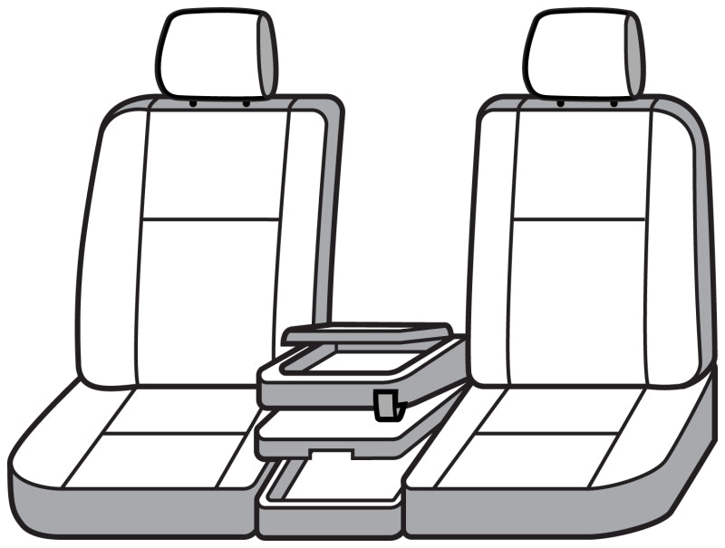 Covercraft 22-24 Chevrolet Silverado Endura PrecisionFitFront Row Seat Covers - Charcoal/Blk