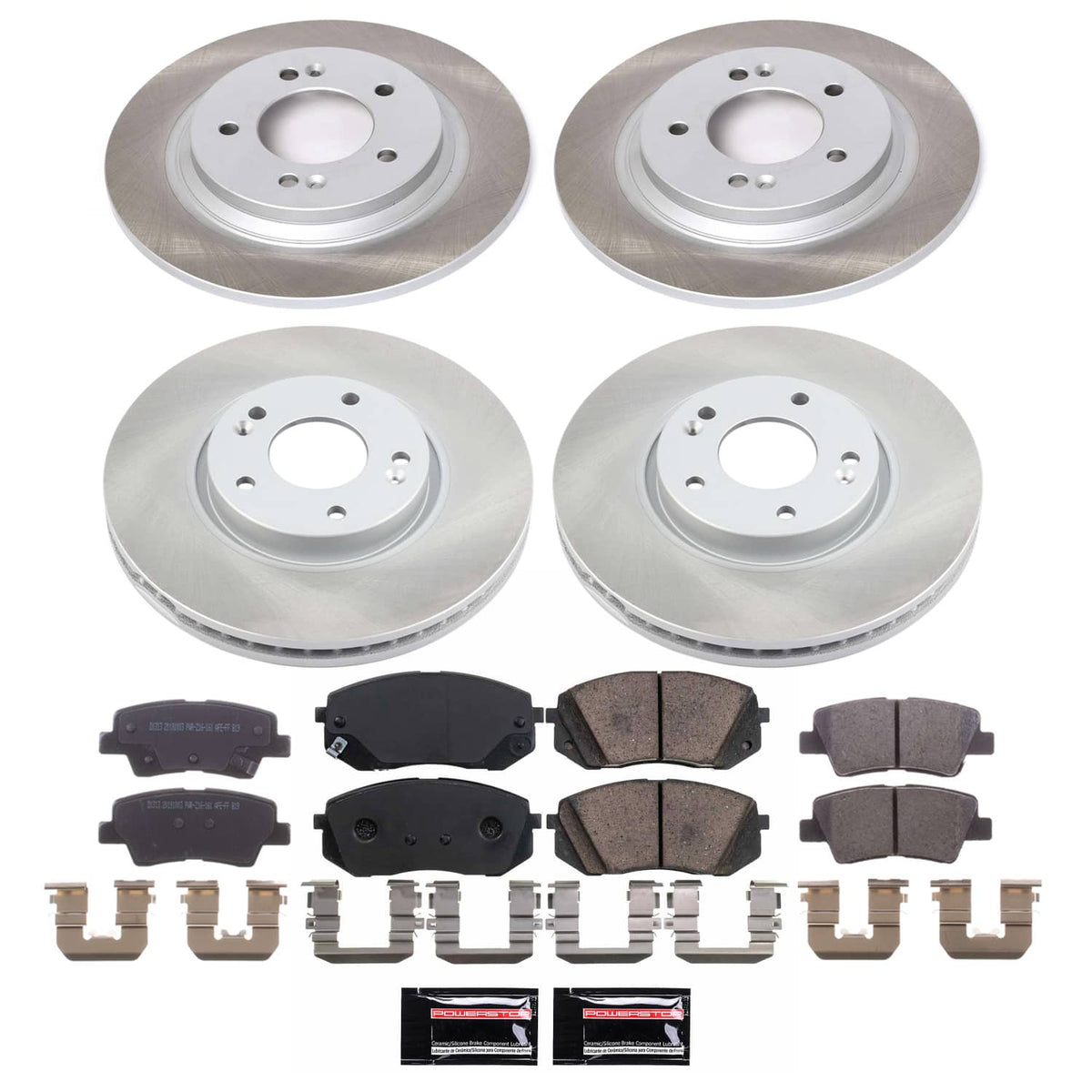 Power Stop 2017 Kia Optima Front and Rear Semi-Coated Rotor Kit