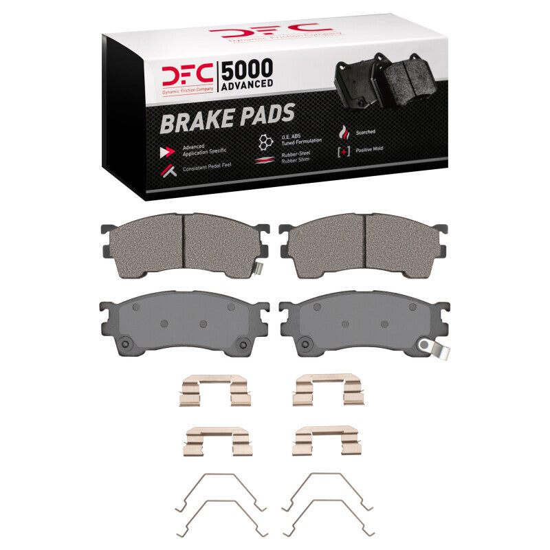 DFC 93-00 Ford Probe Front 5000 Advanced Semi Metallic Brake Pads and Hardware Kit