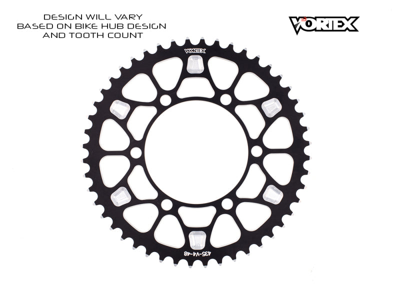 Vortex Racing V4 49 Tooth 530 Rear Sprocket - Black